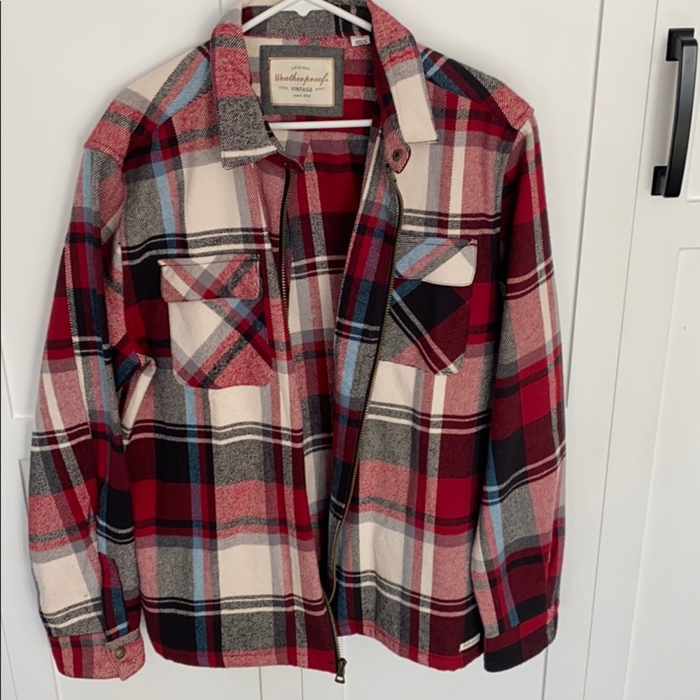 Flannel plaid jacket size large
